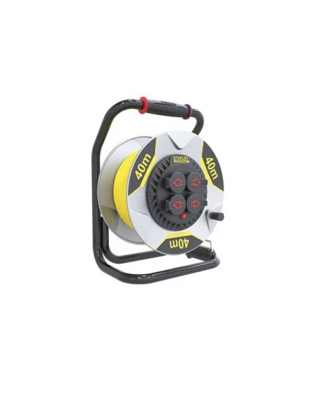 Enrouleur de câble néoprène 40 mètres 3G2.5 avec système anti-torsion IP44 - STANLEY FATMAX