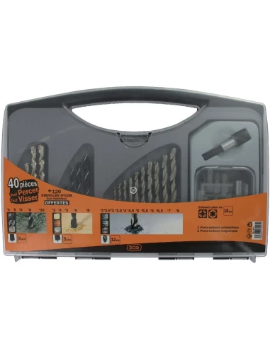 Coffret tout percer tout visser 40 pièces