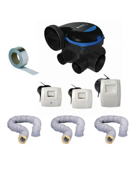 Kit complet gaines et vmc aldes easyhome hygro classic