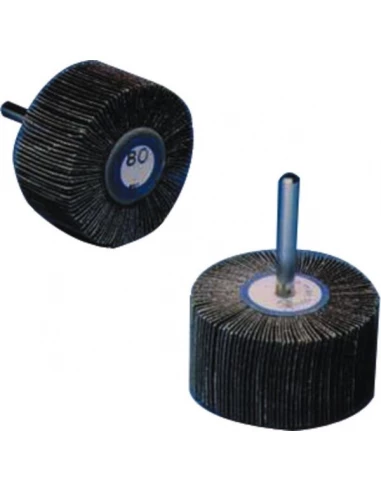 10 roue a lamelles 32220 corindonsur tige de 6 - diam 30 h 15 grain 80