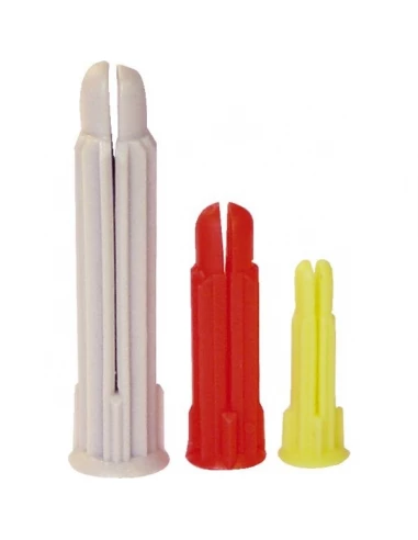 Cheville nylon pour vis à bois rouge 8mm - 100 pièces - FISCHER