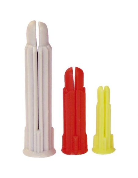 Cheville nylon pour vis à bois rouge 8mm - 100 pièces - FISCHER