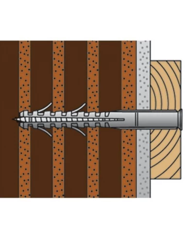 Cheville pour ossatures sh rssavec vis th 16x200 sachet de4