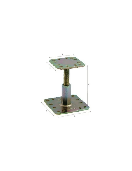 Pied de poteau reglable type cepaisseur 5 mm