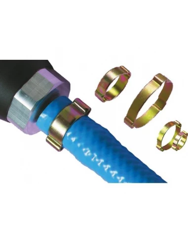 Collier a oreilles pour tuyaude 15 a 18 mm bte 100