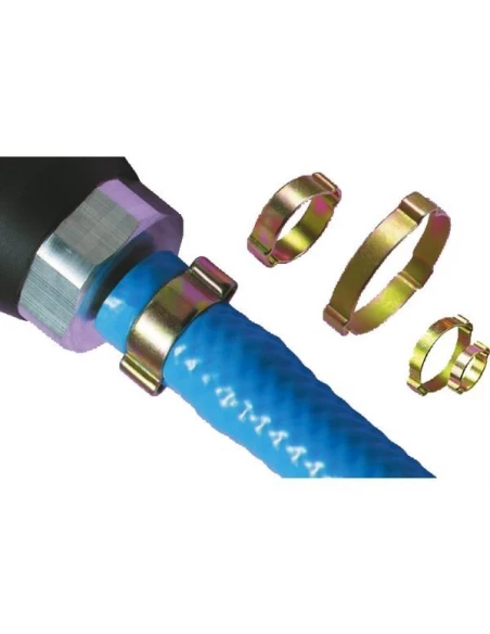 Collier a oreilles pour tuyaude 15 a 18 mm bte 100