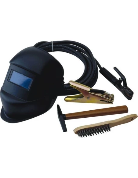 Kit de soudage p/groupe soudage 2x5m de cable+marteau+ecran+brosse