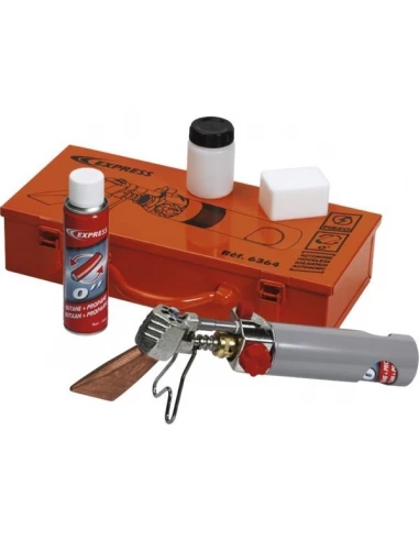 Coffret fer de couvreur autonome piezo : fer 364 + 2 cartouches 444 + 1 flacon