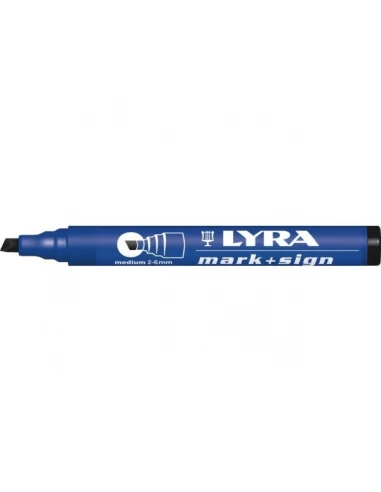 Marqueur indelebile pointe biseau bleu - la bte de 10 - 111b4010b