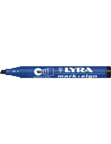 Marqueur indelebile pointe biseau noir - la bte de 10 - 111n4010n