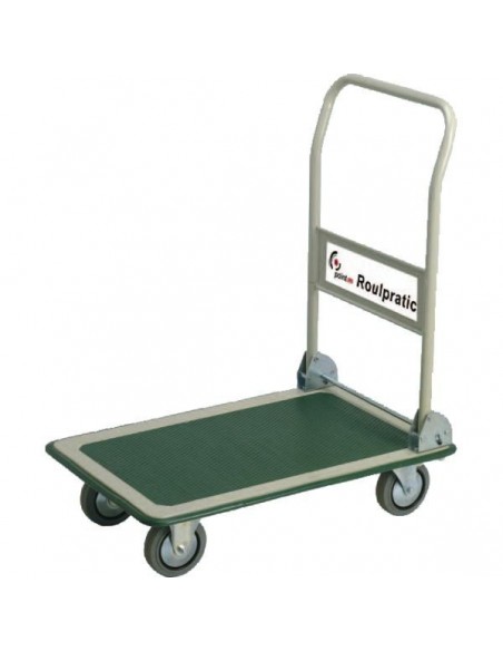 Chariot roulpratic vert 300k plateau 750x490mm
