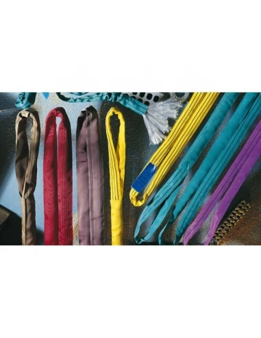 Elingue ronde ss fin 100% polyester en1492 jaune 3 t longueur utile 2m