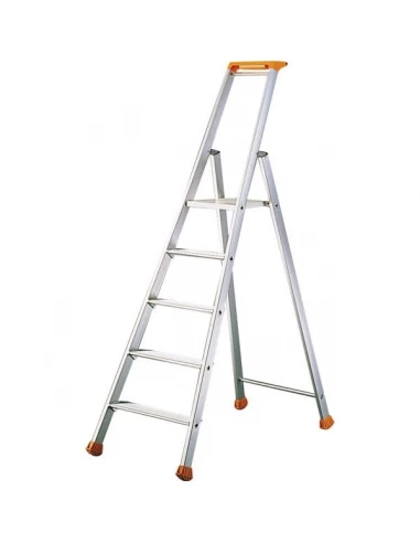 Marchepied alu anodise m pro 10 marches avec rampe