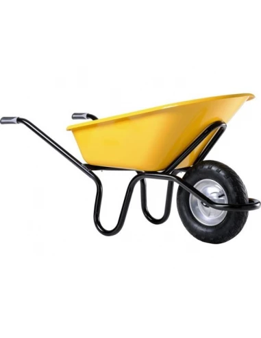 Brouette bati plus 110l 1061mg jaune etroite 60 cm 1 roue gonflee