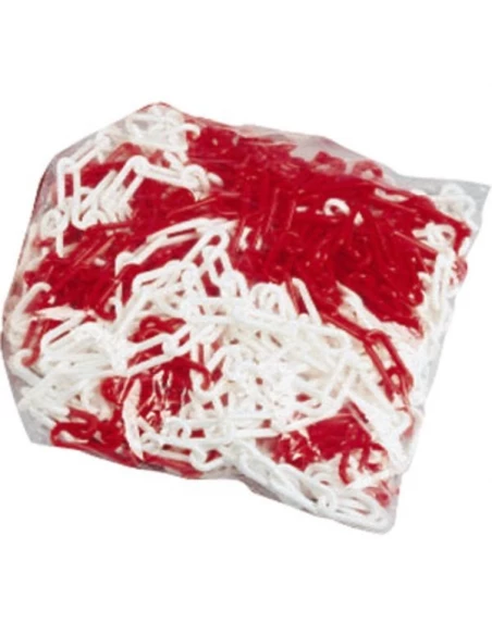 Chaine signalisation rouge blanche diam 6 - sac de 25m 245