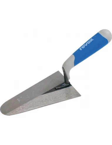 Truelle italienne carrée 18 cm – lame acier trempé, manche bi-matière – REVEX.