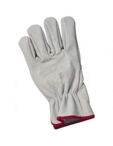Gant cuir de bovin tout fleur serrage elastique taille 9