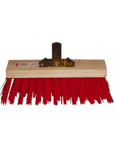 Balai cantonnier 31 cm vinyle couleur rouge douille metal renforce