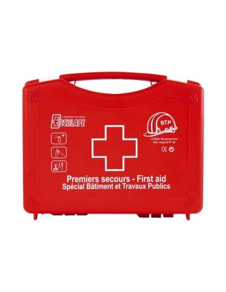 Trousse secours pleine polypro asep btp 5 rouge