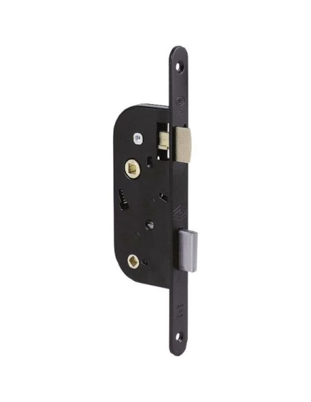 Serrure a mortaiser 1 point bdc tetiere 20 mm axe 40 mm noir reversible