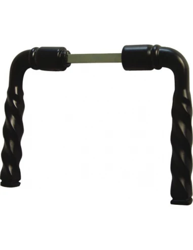 Bequille double torsadee noire 6 x 110 la paire