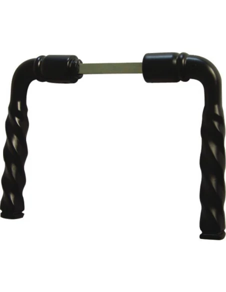 Bequille double torsadee noire 6 x 110 la paire