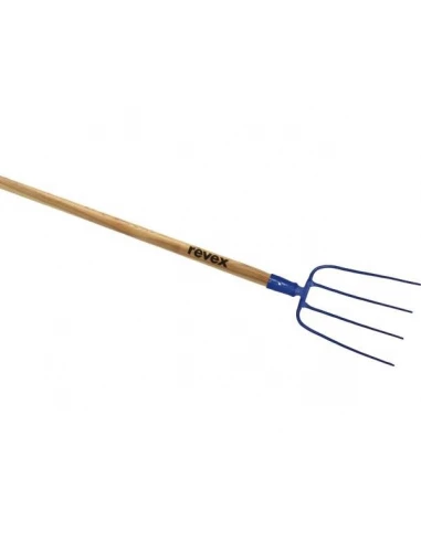 Fourche a fumier a douille 4 dents 30 cms po 180 emmanche 1350 x 40