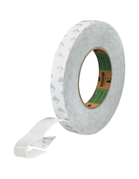 6 mousse double face acrylique ep 1 4mm blanc 10 m x 19 mm aft 1179