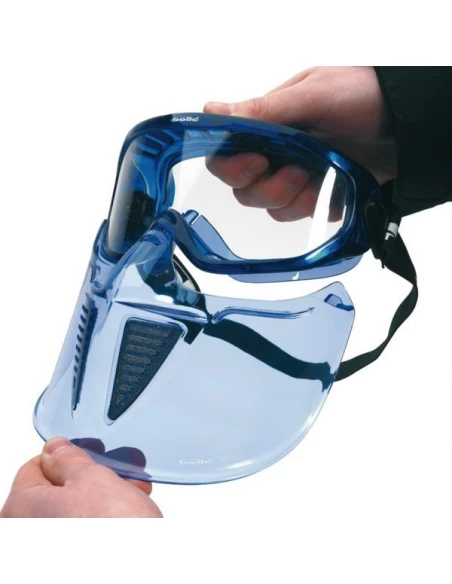Protection faciale visor bleu pour lunette blast