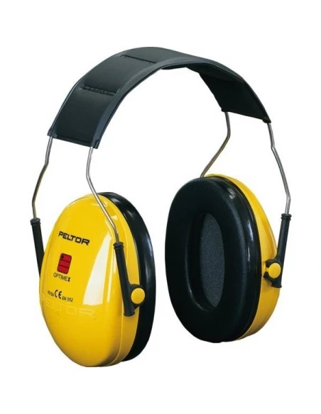 Casque antibruit peltor optime1 jaune - serre tête pliable