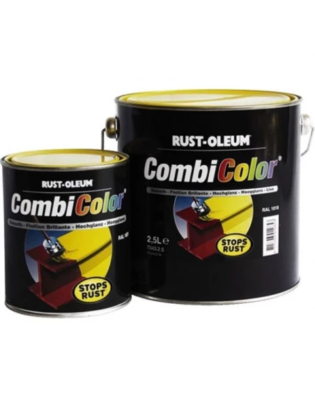 Peinture combicolor brillant jaune gaz ral 1004 pot 2.5 Litres
