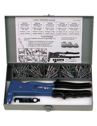 Pince a main a riveter ntx + rivets multiserrage en coffret1457662