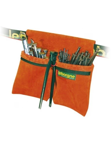 Porte outils bipoche croute de cuir + porte tenaille