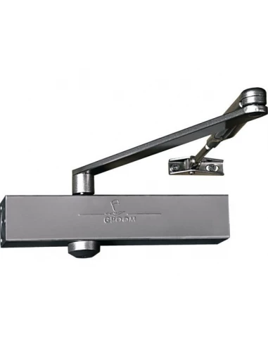 Ferme porte gr 150 + bras standard argent n°2-4 norme en1154