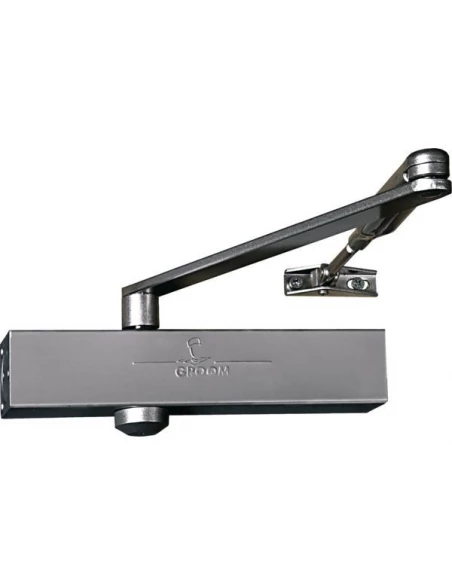 Ferme porte gr 150 + bras standard argent n°2-4 norme en1154