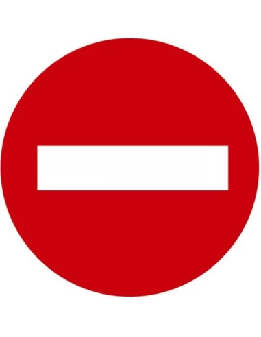 Disque chantier diam 300 402rouge et blanc - circulation interdite