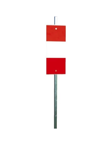 Piquet de chantier k5b plaque acier retroreflechissante 1 face