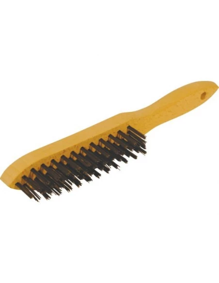 Brosse manche 4 rangs acier laitonne