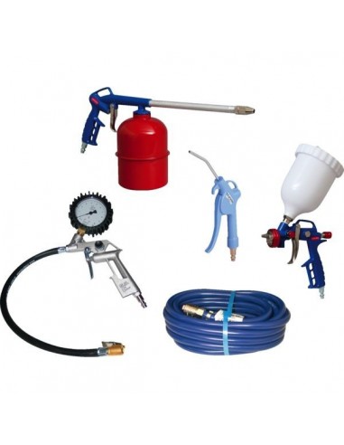 Kit d'accessoires air comprimé : soufflette pistolet gonflage + peinture pulverisateur - PRODIF