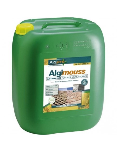 Démoussant ALGIMOUSS 5L Élimine mousses, lichens, algues sans rinçage - ALGIMOUSS