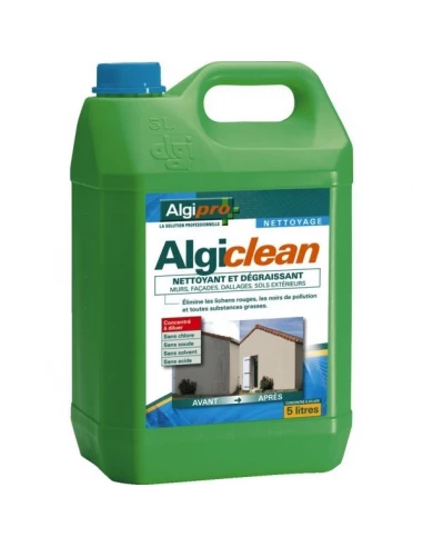 Nettoyant algiclean et degraissant terrasse dallages bidon 5 l