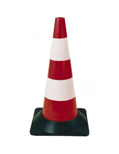 Balise signalisation rouge-blanc haut 50cm pied caout
