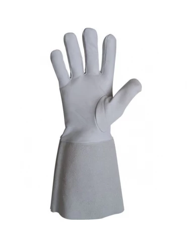 10 Gant tout fleur d'agneau manchette 14 cms taille 9