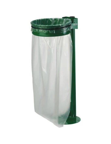 Collecmur sur platine avec poteau a fixer vert avec couvercle