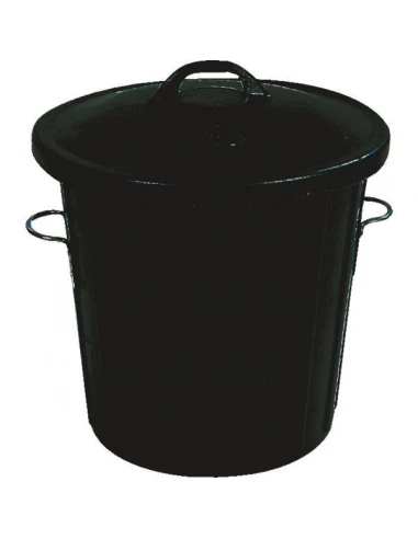 Poubelle immeuble caoutc armecorps seul alleg 75l poignee lmetal