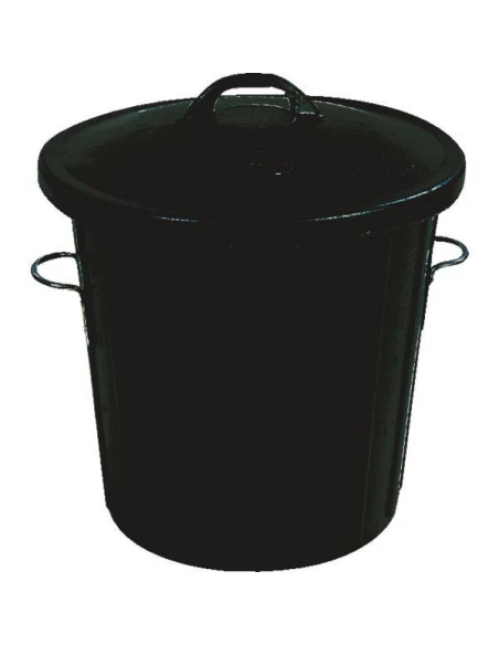 Poubelle immeuble caoutc armecorps seul alleg 75l poignee lmetal