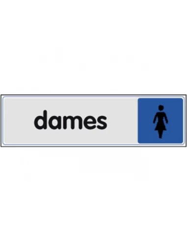 Plaque signalisation 170 x 40mm plexiglass couleur 425 dames (texte)
