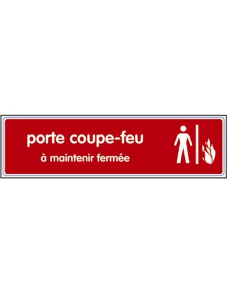Plaque signalisation 170 x 40mm plexiglass couleur 425 espace ss surveillance