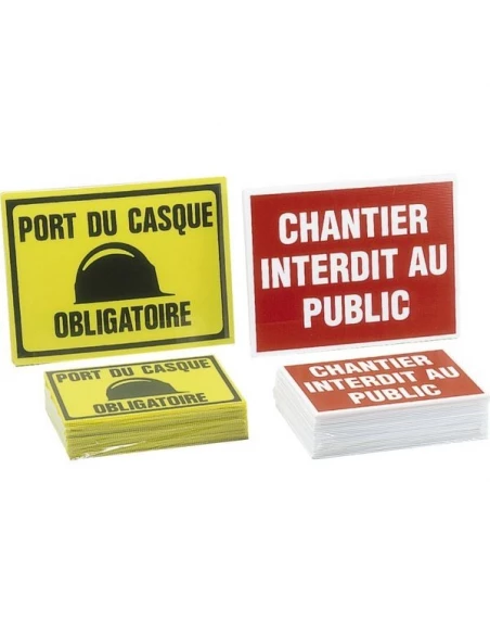 Panneau chantier interdit au public 300x200mm sac 25 px
