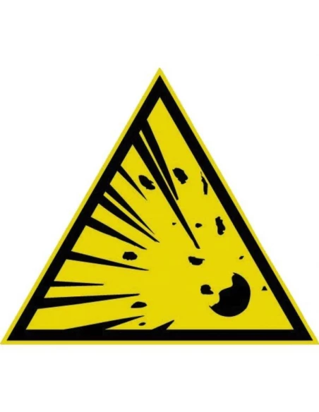 Triangle avertissement danger393 adhesif 100 mm danger explosion